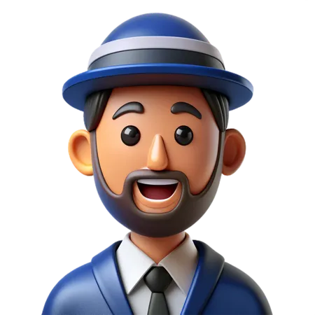 Jewish Man Avatar  3D Icon