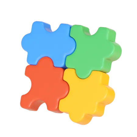 Jigsaw Illustration In 3 D Design 3D Icon