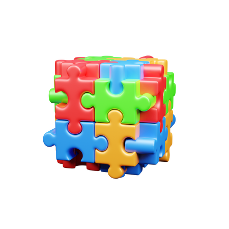 Jigsaw Cube  3D Icon