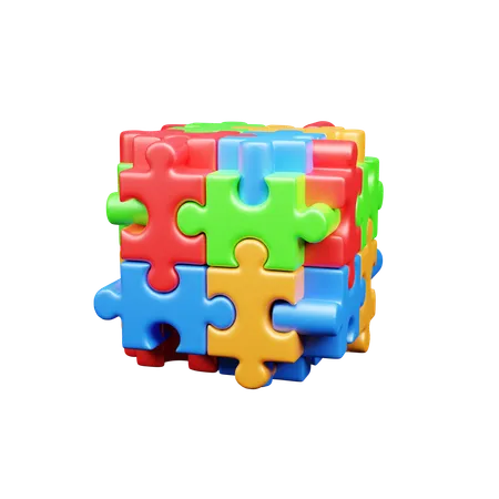 Jigsaw Cube  3D Icon