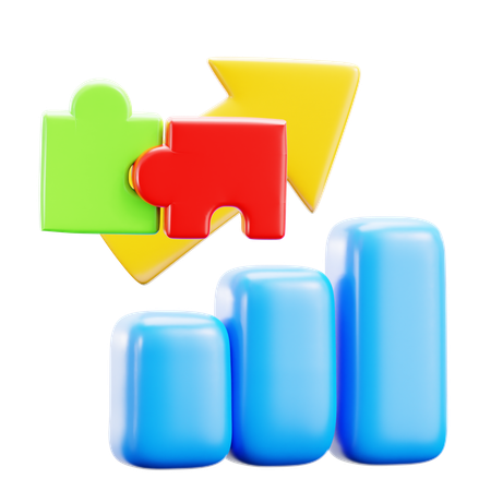 Jigsaw Growth  3D Icon