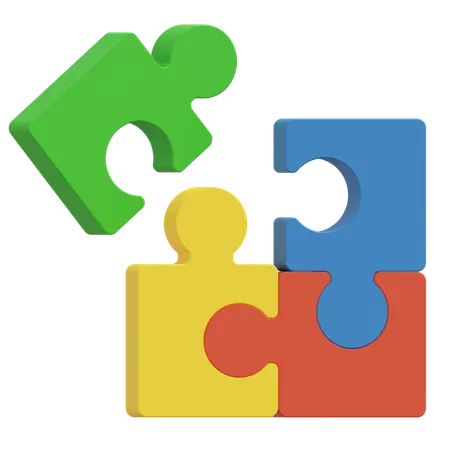 Jigsaw Puzzle 3 D Icon Kids Toys Illustration 3D Icon