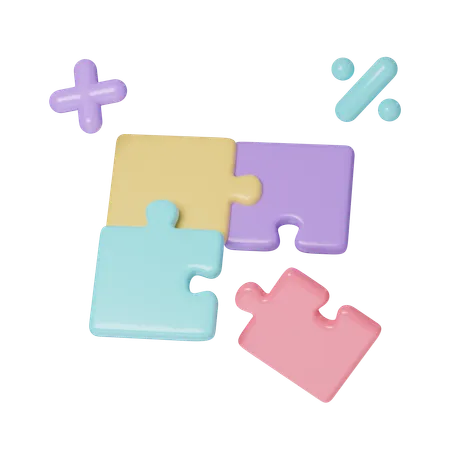 Title Copy Code Problem Solving With Puzzle Education 3 D Icons Back To School 3 D Rendering Illustration 3D Icon