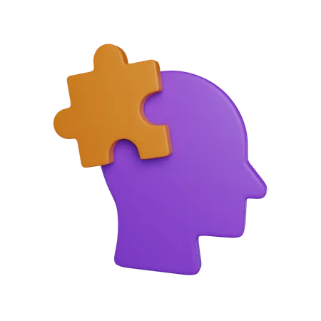 Jigsaw Head 3 D Icon 3D Icon