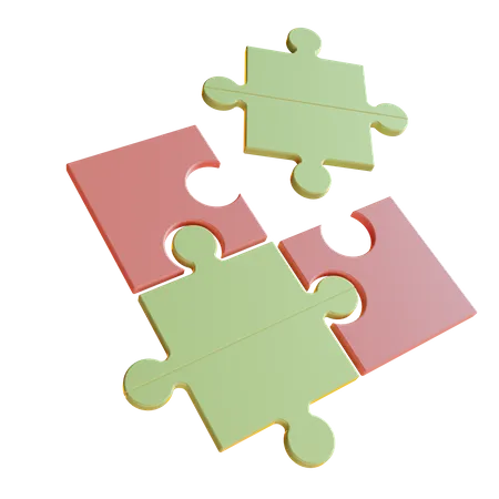 Jigsaw Puzzle  3D Illustration