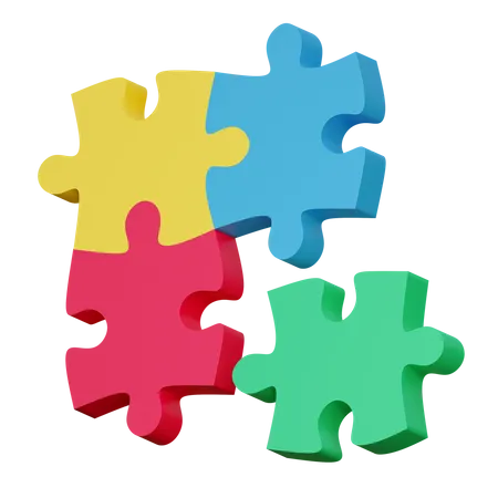 Jigsaw Puzzle Game Icon 3 D Illustration 3D Icon