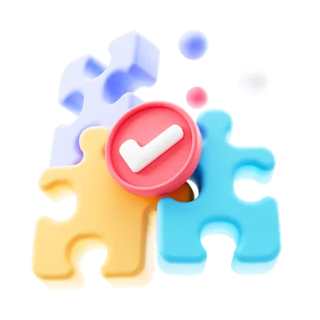 Jigsaw Puzzle Pieces 3D Icon