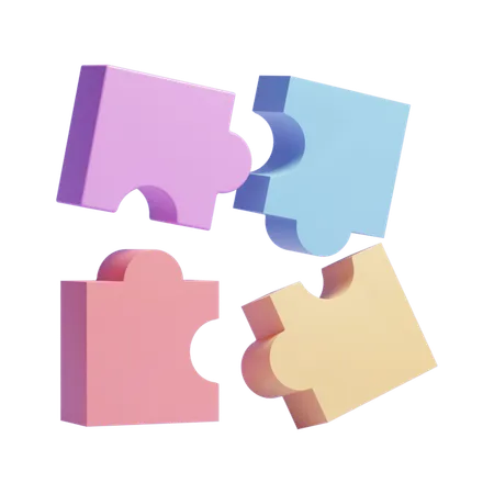 3 D Jigsaw Puzzle Symbol Of Teamwork Concept Icon Or 3 D Jigsaw Puzzle Solve Concept Icon 3D Icon