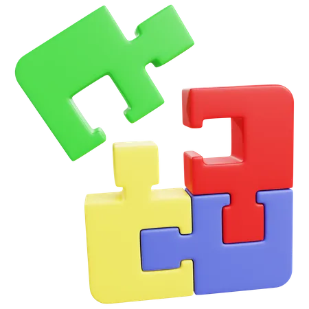3 D Jugsay Puzzle Toy With Isolated Background 3D Icon
