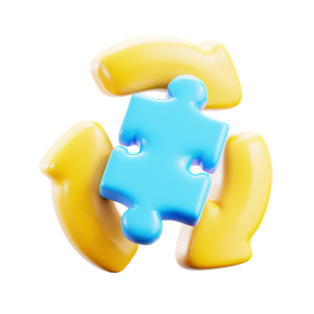 Jigsaw Rotation  3D Icon