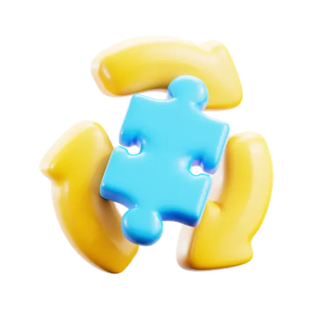 Jigsaw Rotation  3D Icon