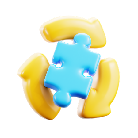 Jigsaw Rotation  3D Icon