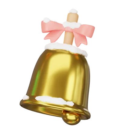Christmas Bell 3 D Render Icon Illustration 3D Icon