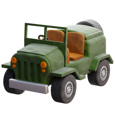 Jipe militar  3D Icon