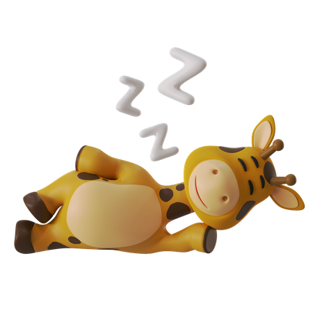 Jirafa durmiendo  3D Icon