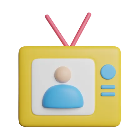 Television Display Device 3D Icon