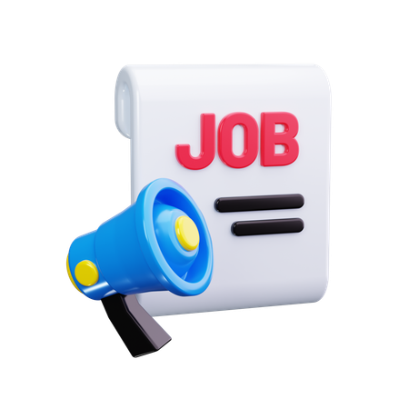 Job Announcement  3D Icon
