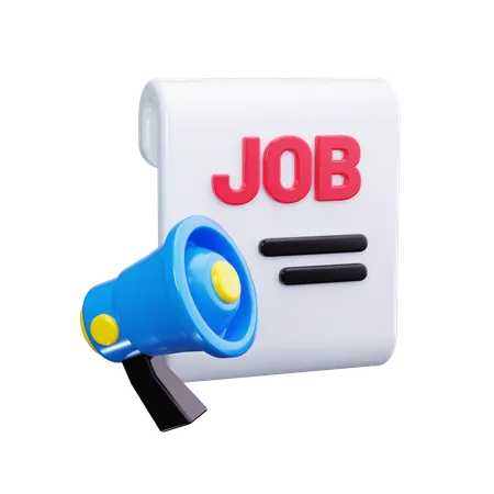 Job Announcement  3D Icon