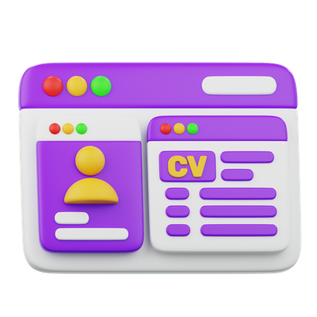 求人応募履歴書  3D Icon