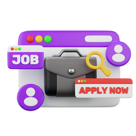 Job Application Website  3D Icon