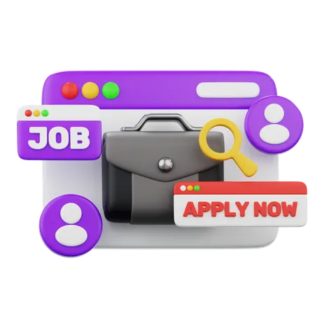 Job Application Website  3D Icon