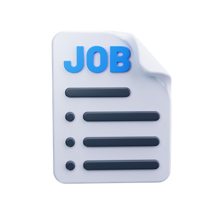 Job Description  3D Icon