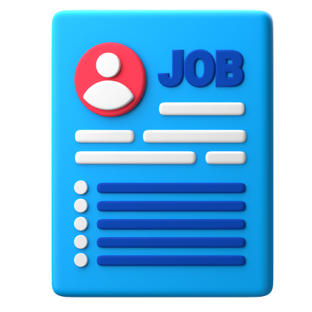 Job Description  3D Icon