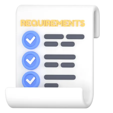 Requirements For Job 3D Icon