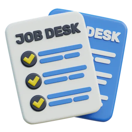 Job Desk  3D Icon