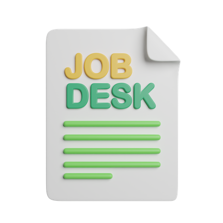 Job Desk Document 3D Icon