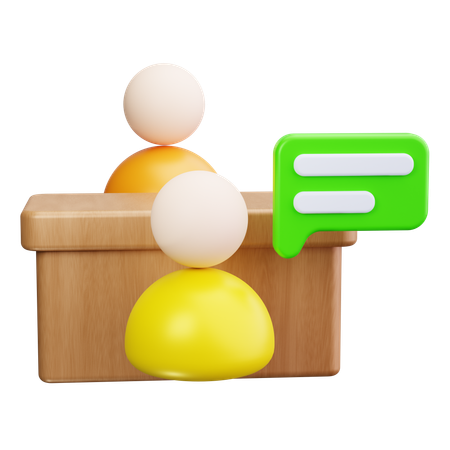 就職面接  3D Icon