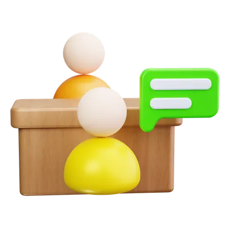 就職面接  3D Icon