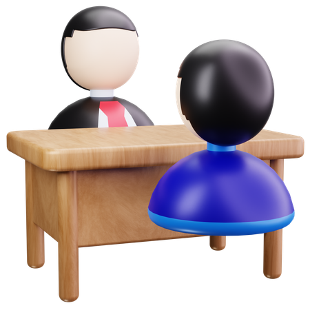 직업 인터뷰  3D Icon