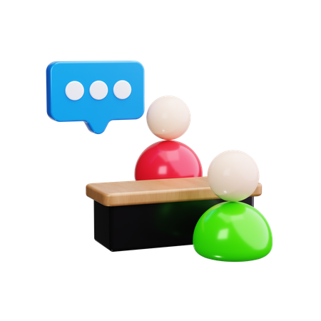 직업 인터뷰  3D Icon