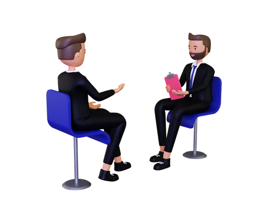 Job Interview  3D Illustration