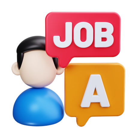 Job language  3D Icon