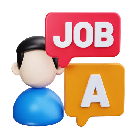 Job language  3D Icon