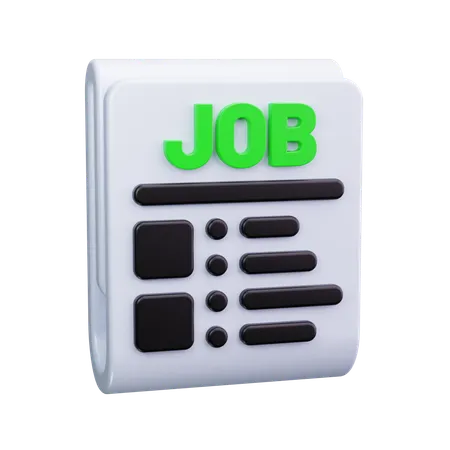 Job list  3D Icon