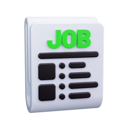 Job list  3D Icon