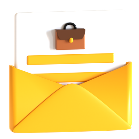 Job Mail  3D Icon