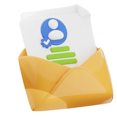 Job Mail  3D Icon