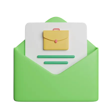 Job Mail Inbox Message 3D Icon