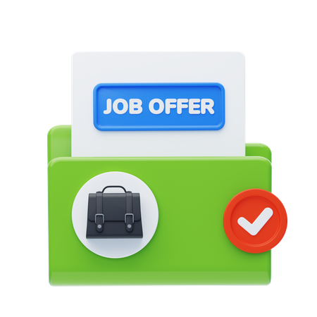 Job Offer  3D Icon