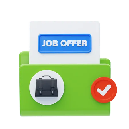 Job Offer  3D Icon