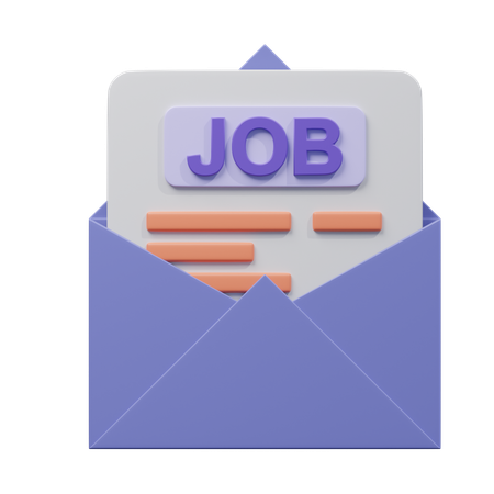 Job Offer Via Email  3D Icon