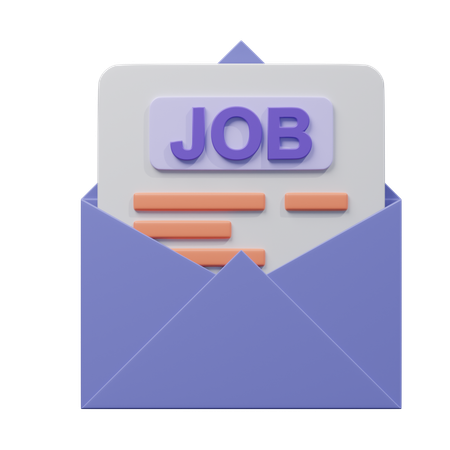 Job Offer Via Email  3D Icon