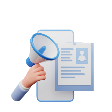 Job Recruitment Application  3D Icon