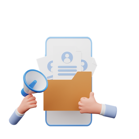 Job Recruitment Application  3D Icon