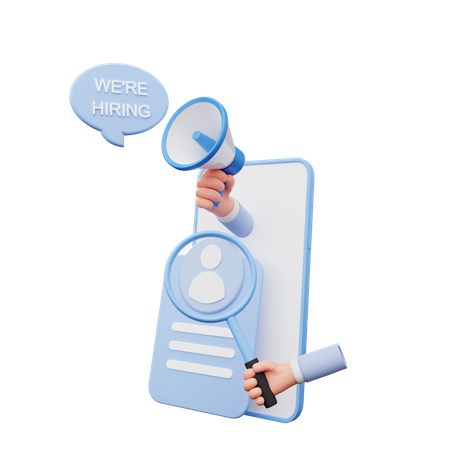 Job Recruitment Application  3D Icon