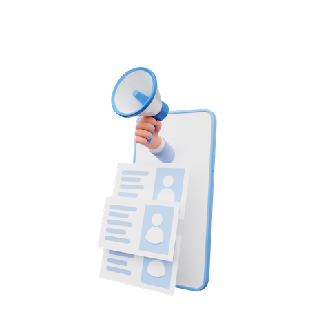 Job Recruitment Application  3D Icon